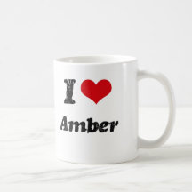 Amo el ámbar tazas