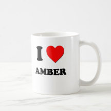 Amo el ámbar tazas de café