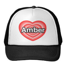 Amo el ámbar. Te amo ámbar. Corazón Gorro