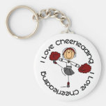 Amo el animar de la figura animadora del palillo llaveros personalizados