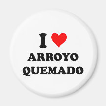 Amo el Arroyo Quemado Imán Para Frigorífico