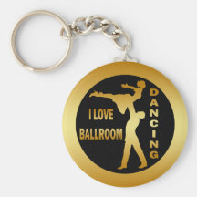AMO EL BAILE DE SALÓN DE BAILE LLAVERO PERSONALIZADO