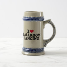 Amo el baile de salón de baile taza