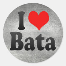 Amo el Bata, Guinea Ecuatorial Pegatina Redonda