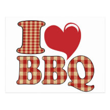 Amo el Bbq Tarjetas Postales