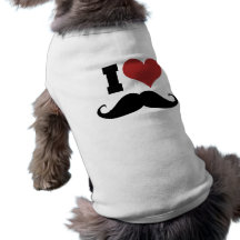 Amo el bigote camisetas mascota