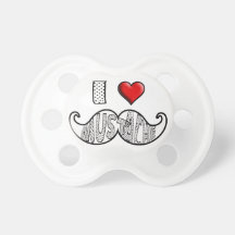 Amo el bigote chupete de bebé