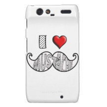 Amo el bigote droid RAZR carcasas