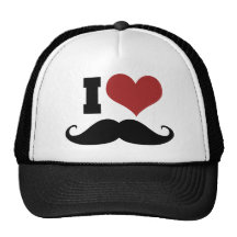 Amo el bigote gorros  