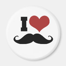 Amo el bigote imán de frigorifico