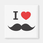 Amo el bigote imán de nevera