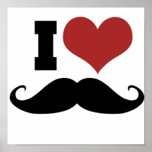 Amo el bigote impresiones