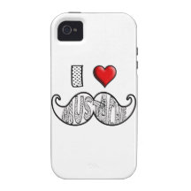 Amo el bigote iPhone 4 funda