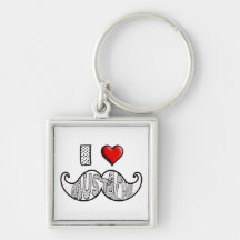 Amo el bigote llavero
