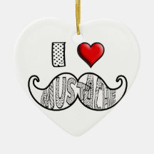 Amo el bigote ornamentos de reyes