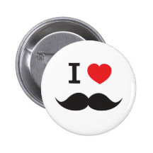 Amo el bigote pin