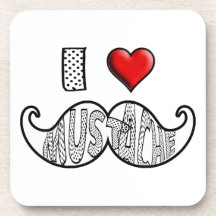 Amo el bigote posavasos