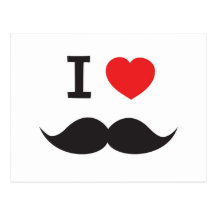 Amo el bigote postales