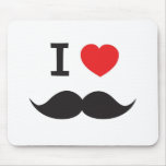 Amo el bigote tapetes de raton