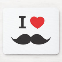 Amo el bigote tapetes de raton