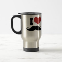 Amo el bigote taza