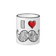 Amo el bigote tazas de café