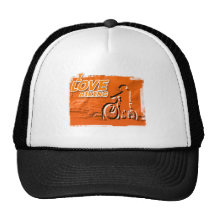 Amo el Biking de barras Gorros Bordados