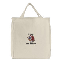 Amo el bolso bordado Bernards del santo Bolsas