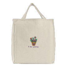 Amo el bolso de la lona que cultiva un huerto bolsas de lienzo