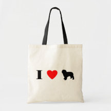 Amo el bolso español de los perros de agua bolsa