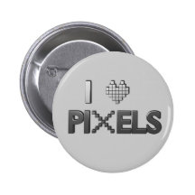 Amo el botón de los pixeles pin