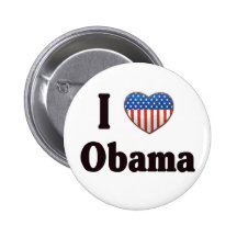 Amo el botón de Obama Pin