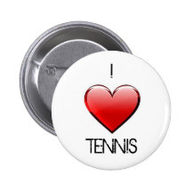 Amo el botón del tenis pin