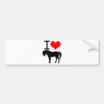 Amo el caballo pegatina de parachoque
