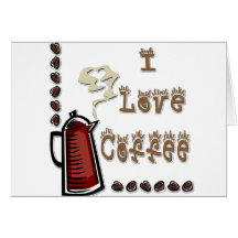Amo el café felicitación