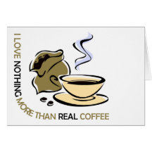 Amo el café real tarjeta