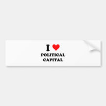 Amo el capital político etiqueta de parachoque