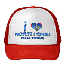 Amo el chile del norte, Nueva York Gorros Bordados