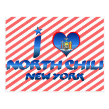 Amo el chile del norte, Nueva York Tarjeta Postal