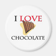 Amo el chocolate iman de frigorífico