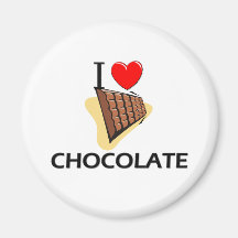 Amo el chocolate imán de frigorifico