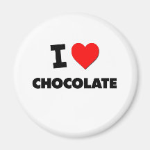 Amo el chocolate imán para frigorifico