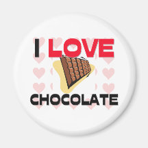 Amo el chocolate imanes  