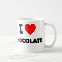 Amo el chocolate (la comida) tazas de café