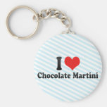 Amo el chocolate Martini Llaveros