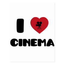 Amo el cine tarjeta postal