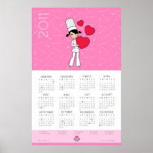 Amo el cocer - el calendario 2011 de pared del pos