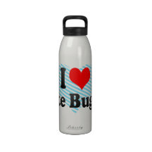 Amo el cochecillo de la cometa botella de agua reutilizable