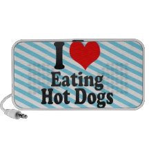 Amo el comer de los perritos calientes laptop altavoz