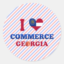 Amo el comercio, Georgia Etiquetas Redondas